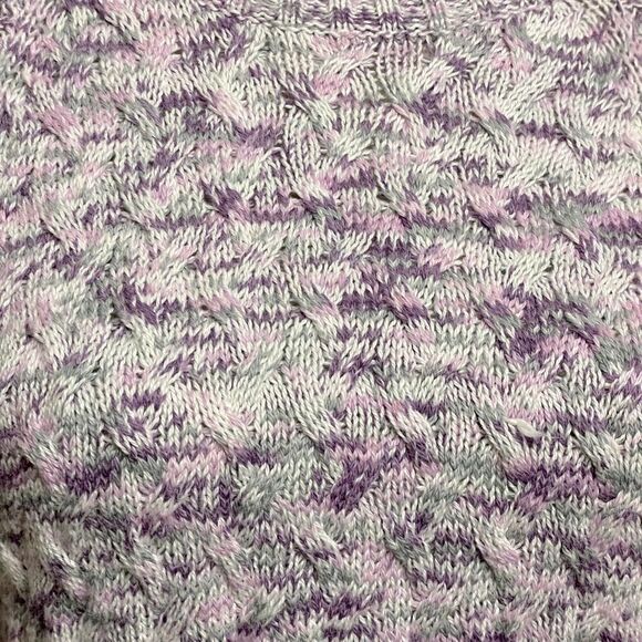 Croft & Barrow Purple & Multicolored Mock Neck Pullover Knit Sweater (Size: M) - Picture 11 of 11